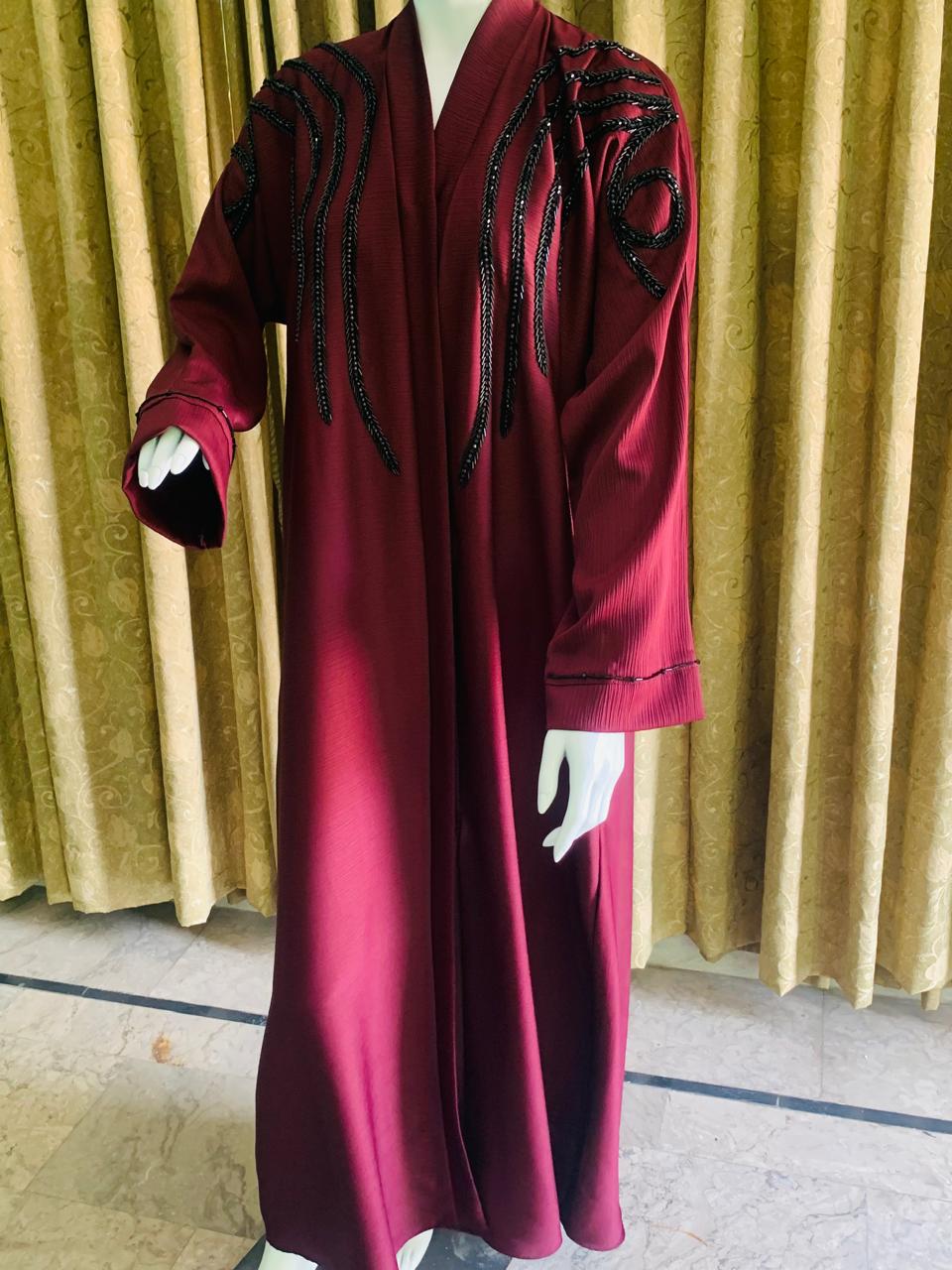 Soft & Warm Winter Fabric with Elegant Embroidery – Modest , Comfortable & Stylish Abaya for Daily Wear & Occasions