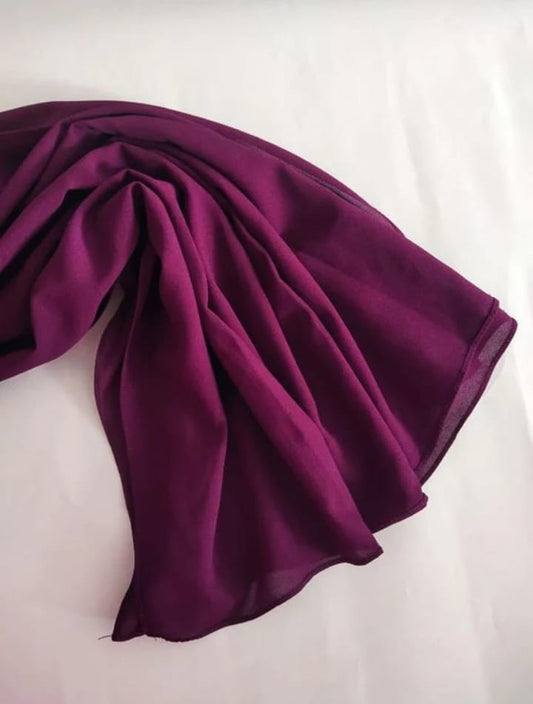 Rich Purple - Premium Georgette Chiffon Hijab