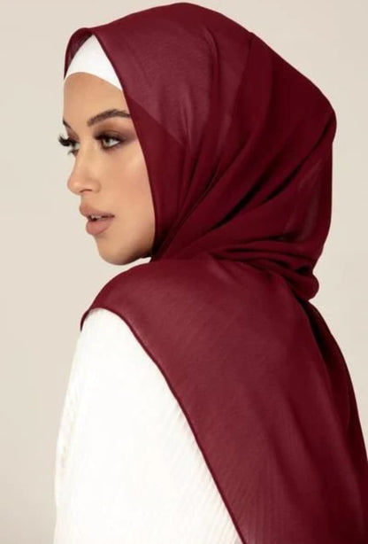 Maroon - Premium Georgette Chiffon Hijab