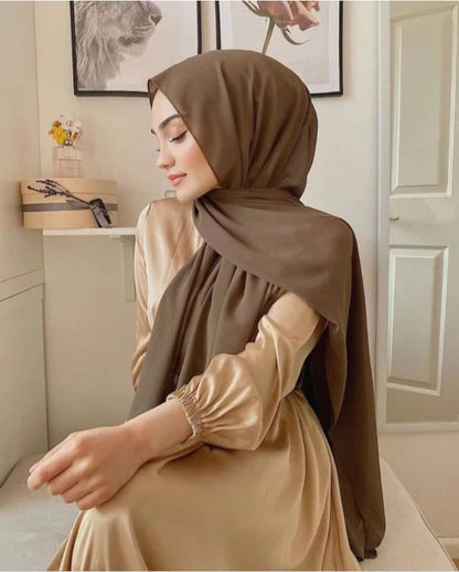 Chocolate Brown - Premium Georgette Chiffon Hijab