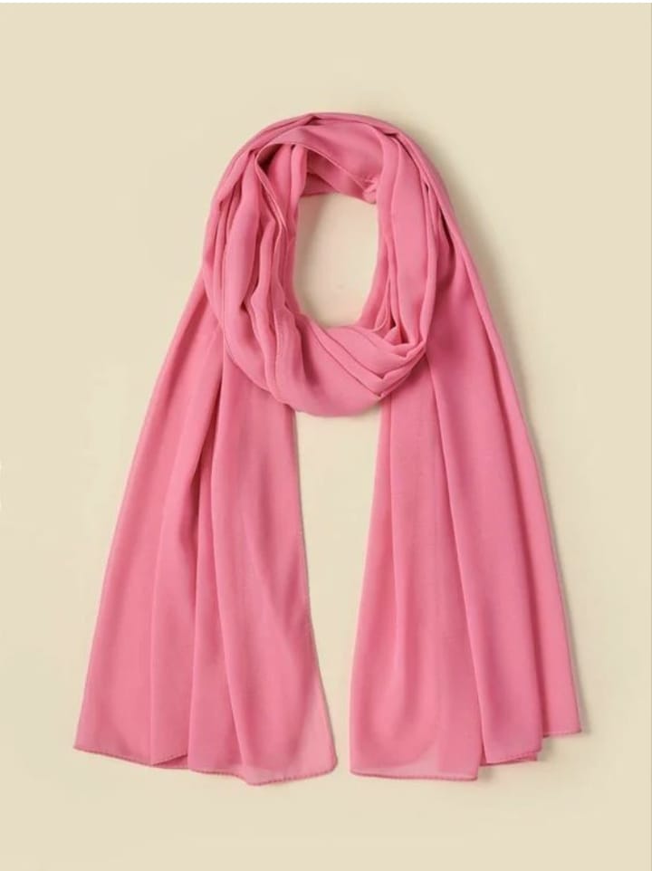 Pink - Premium Georgette Chiffon Hijab