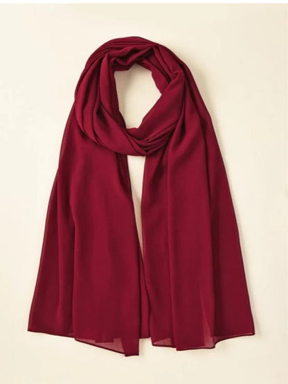 Maroon - Premium Georgette Chiffon Hijab