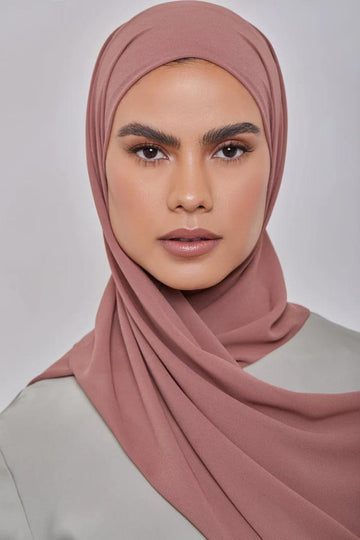Pinkish Brown - Premium Georgette Chiffon Hijab