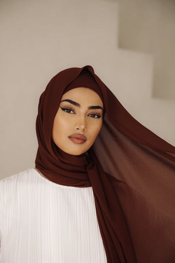 Brown - Premium Georgette Chiffon Hijab