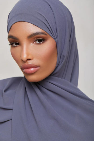 Dark Grey - Premium Georgette Chiffon Hijab