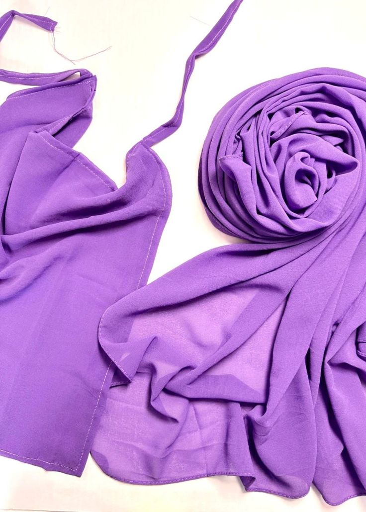 Chiffon Georgette Hijab Scarf for girls and women Easy to wear Plain Chiffon Georgette Hijab Stoller Scarf- Dupattas