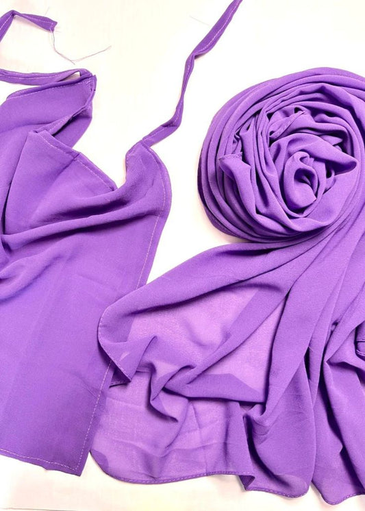 Chiffon Georgette Hijab Scarf for girls and women Easy to wear Plain Chiffon Georgette Hijab Stoller Scarf- Dupattas