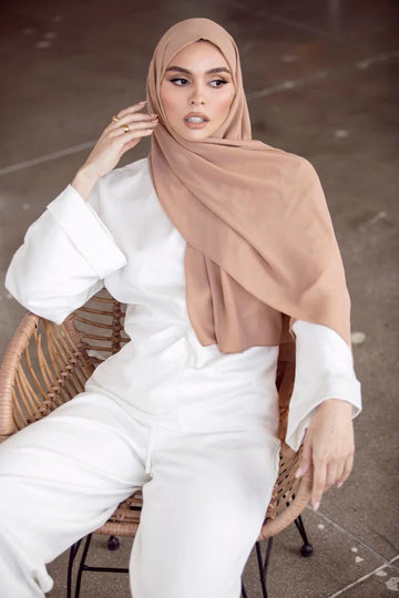 Light Brown - Premium Georgette Chiffon Hijab