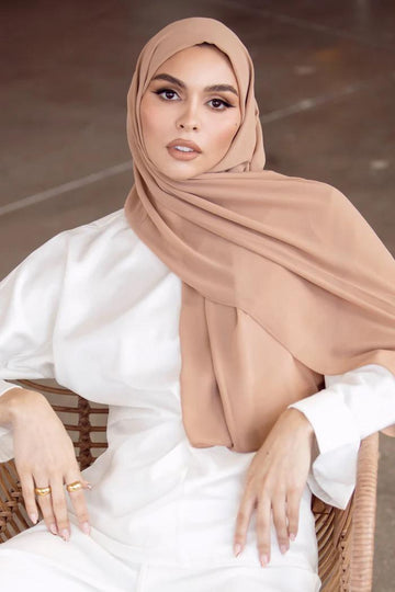 Light Brown - Premium Georgette Chiffon Hijab
