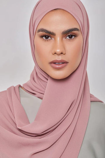Dusty Rose - Premium Georgette Chiffon Hijab