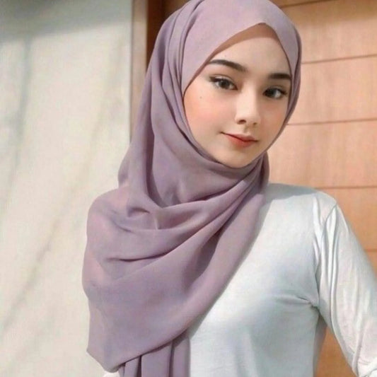 Light Lavender - Premium Georgette Chiffon Hijab