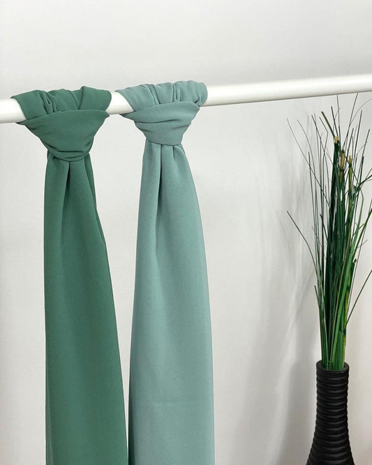 Pack of 2 Luxury - Plain Chiffon Georgette Hijab Stoller Scarf- Multicolour Dupattas for girls and women - Top Quality