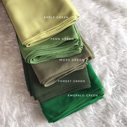 Pack of 5 Plain Premium Chiffon Georgette Hijabs Soft Lightweight No Slip Breathable Fabric Best for Summer for Girls, Women