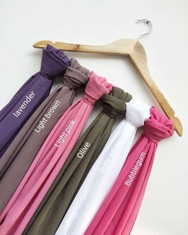 Pack of 6 Plain Premium Chiffon Georgette Hijabs Soft Lightweight No Slip Breathable Fabric Best for Summer for Girls, Women