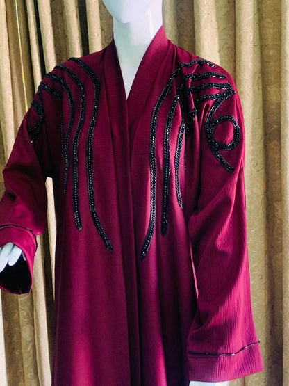 Soft & Warm Winter Fabric with Elegant Embroidery – Modest , Comfortable & Stylish Abaya  for Daily Wear & Occasions