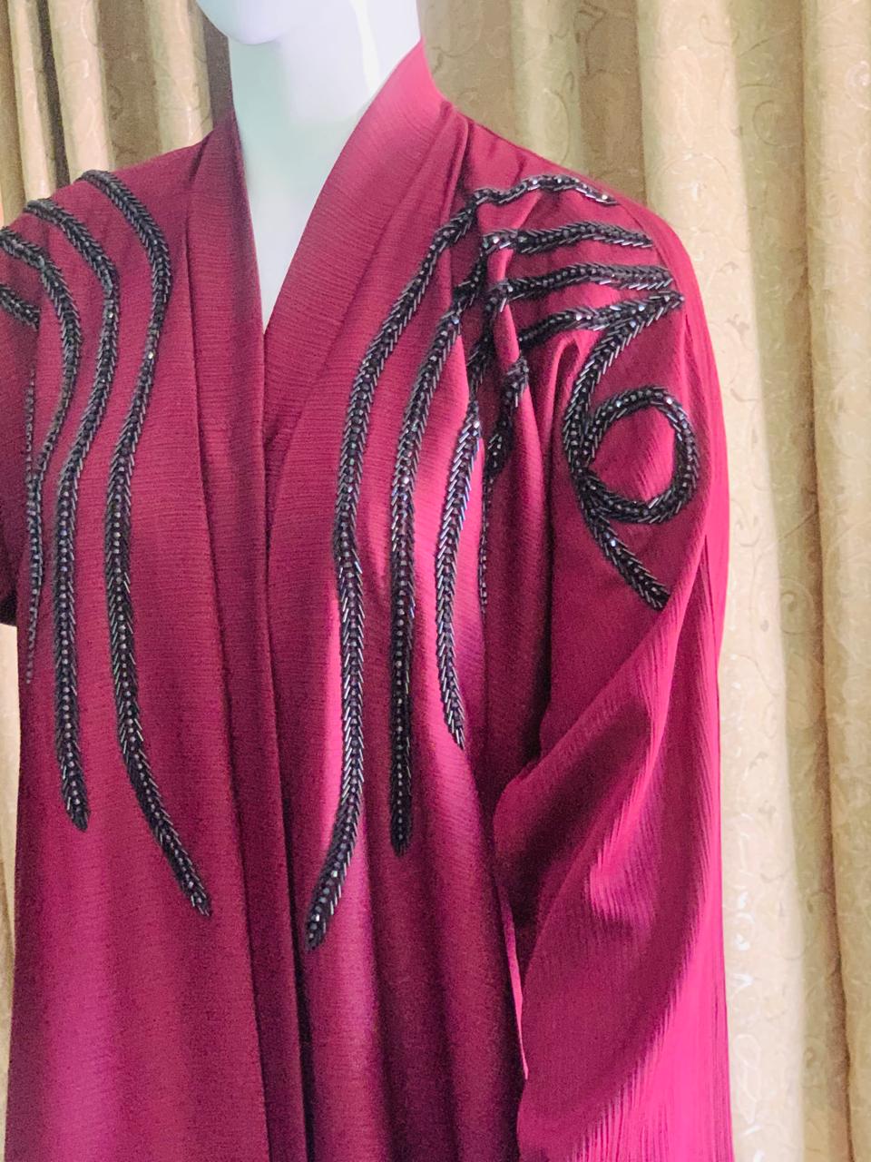 Soft & Warm Winter Fabric with Elegant Embroidery – Modest , Comfortable & Stylish Abaya  for Daily Wear & Occasions