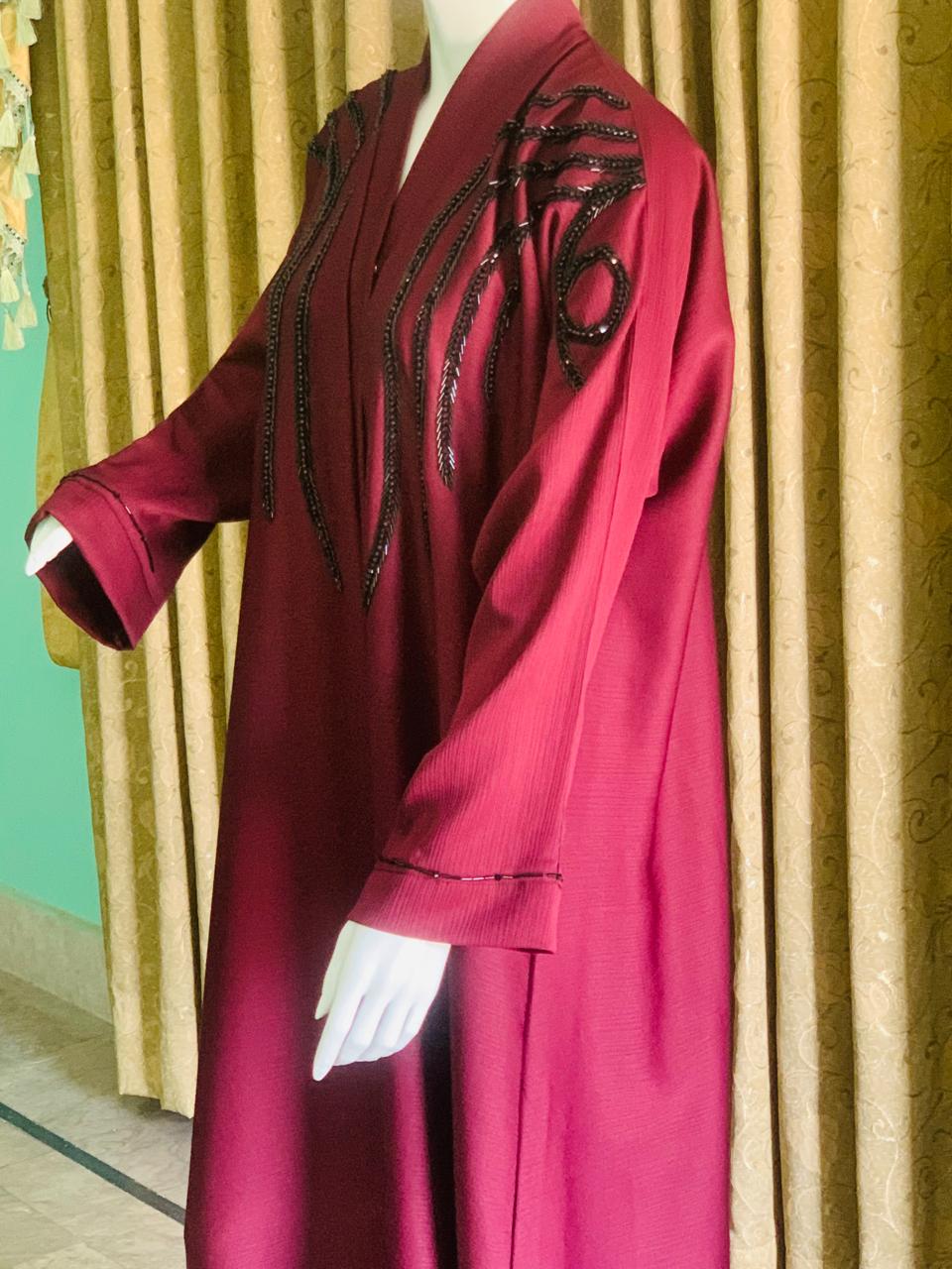 Soft & Warm Winter Fabric with Elegant Embroidery – Modest , Comfortable & Stylish Abaya  for Daily Wear & Occasions