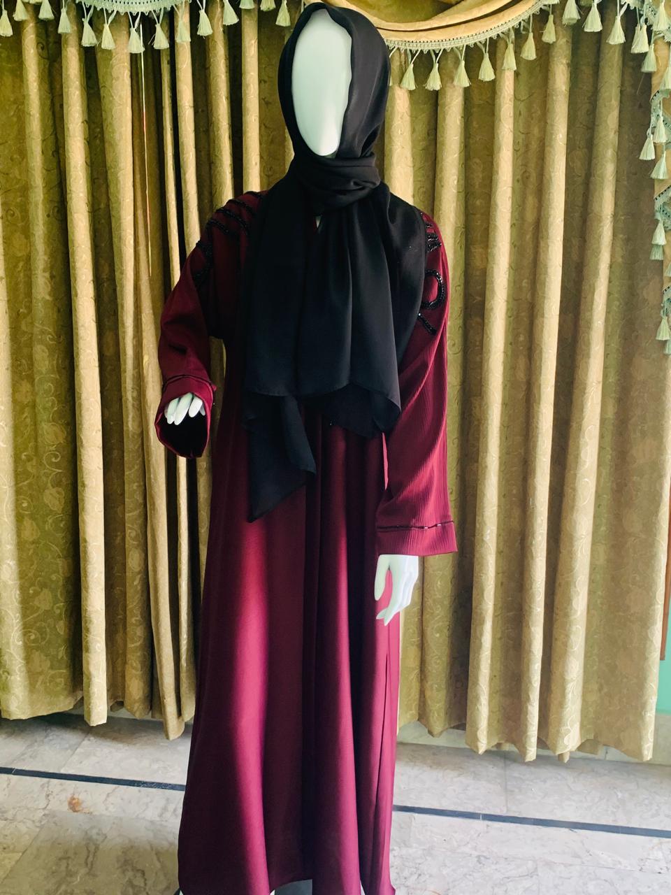 Soft & Warm Winter Fabric with Elegant Embroidery – Modest , Comfortable & Stylish Abaya  for Daily Wear & Occasions