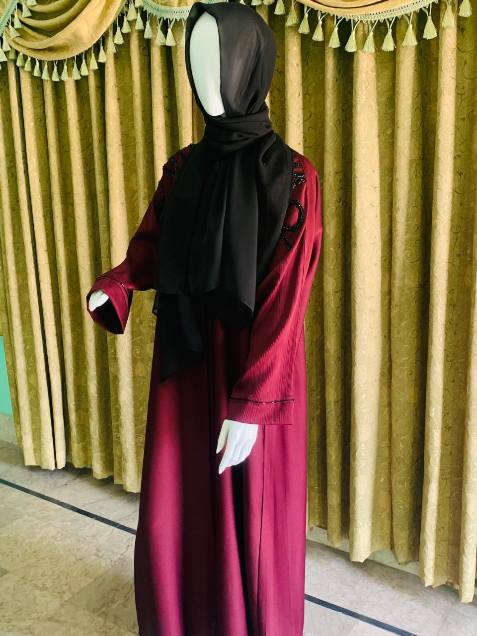 Soft & Warm Winter Fabric with Elegant Embroidery – Modest , Comfortable & Stylish Abaya  for Daily Wear & Occasions