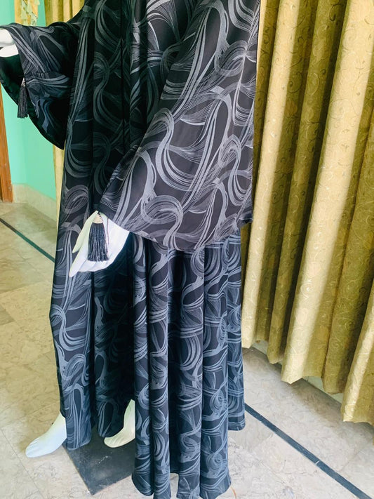 Plain printed Abaya front open premium_ abaya for girls women_abaya for college going girls