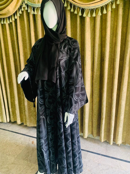 Plain printed Abaya front open premium_ abaya for girls women_abaya for college going girls