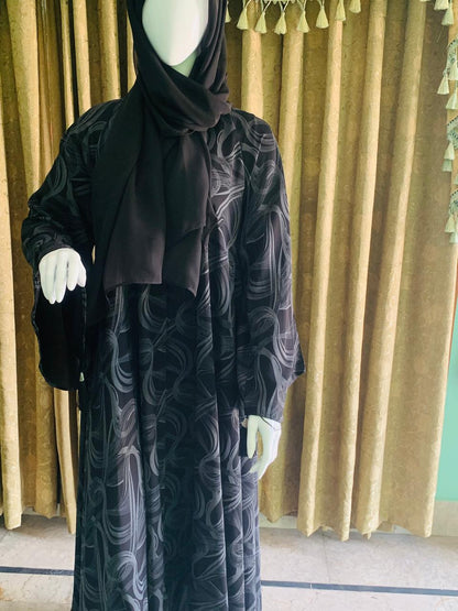 Plain printed Abaya front open premium_ abaya for girls women_abaya for college going girls