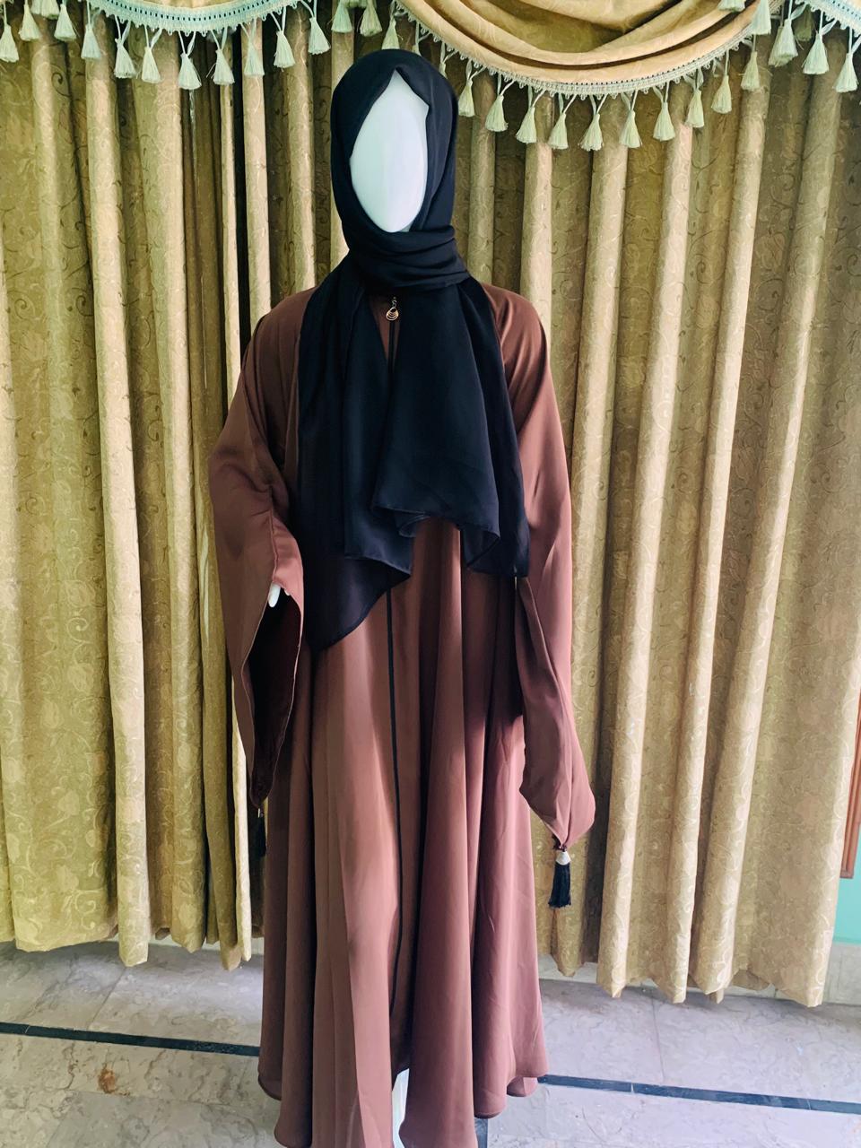 Zipper Abaya only abaya Georgette Abaya for Girls women Modest Abaya Islamic Dress Elegant Abaya Fashion Traditional Abaya Women's Abaya Black Abaya Designer Abaya