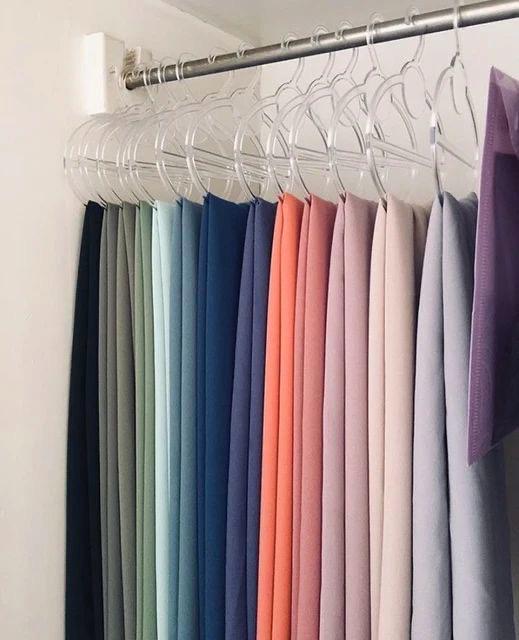 Pack of 4 Plain Premium Chiffon Georgette Hijabs Soft Lightweight No Slip Breathable Fabric Best for Summer for Girls, Women