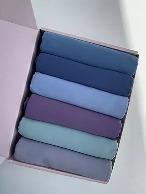 Bundle Of 6 Georgette Hijab With Free  one Half Naqab Patti