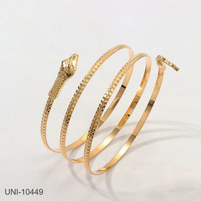 UNI-10449 - Gold Snake Bangle - Bracelet