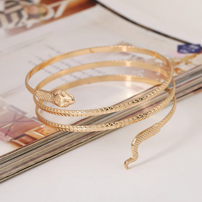 UNI-10449 - Gold Snake Bangle - Bracelet